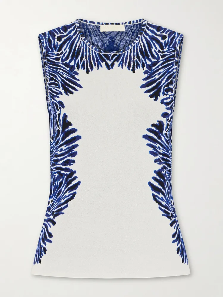 Aylin Jacquard-Knit Tank