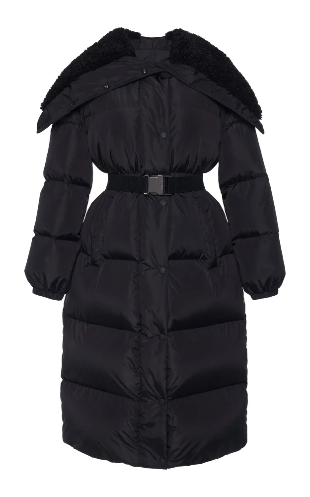 Bruneaux Shearling-Trimmed Nylon Down Coat