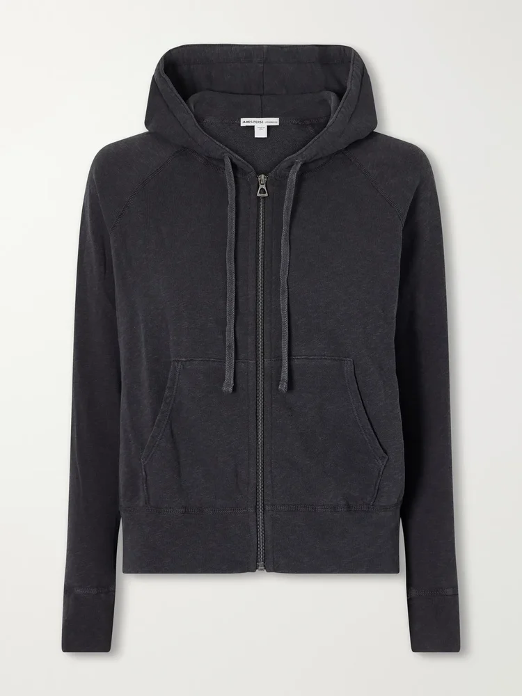 French cotton-terry hoodie