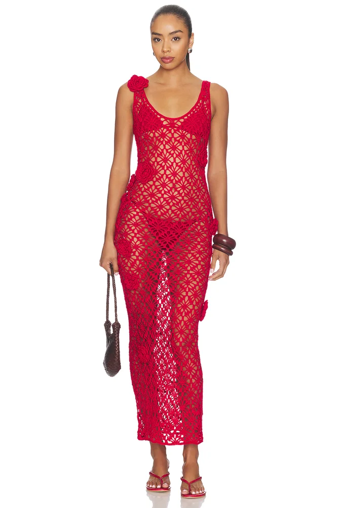 Tiria Crochet Maxi Dress