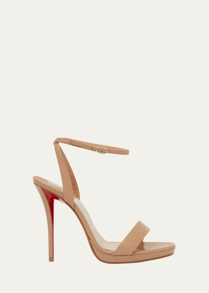 120mm Miss Z Leather Ankle-Strap Sandals