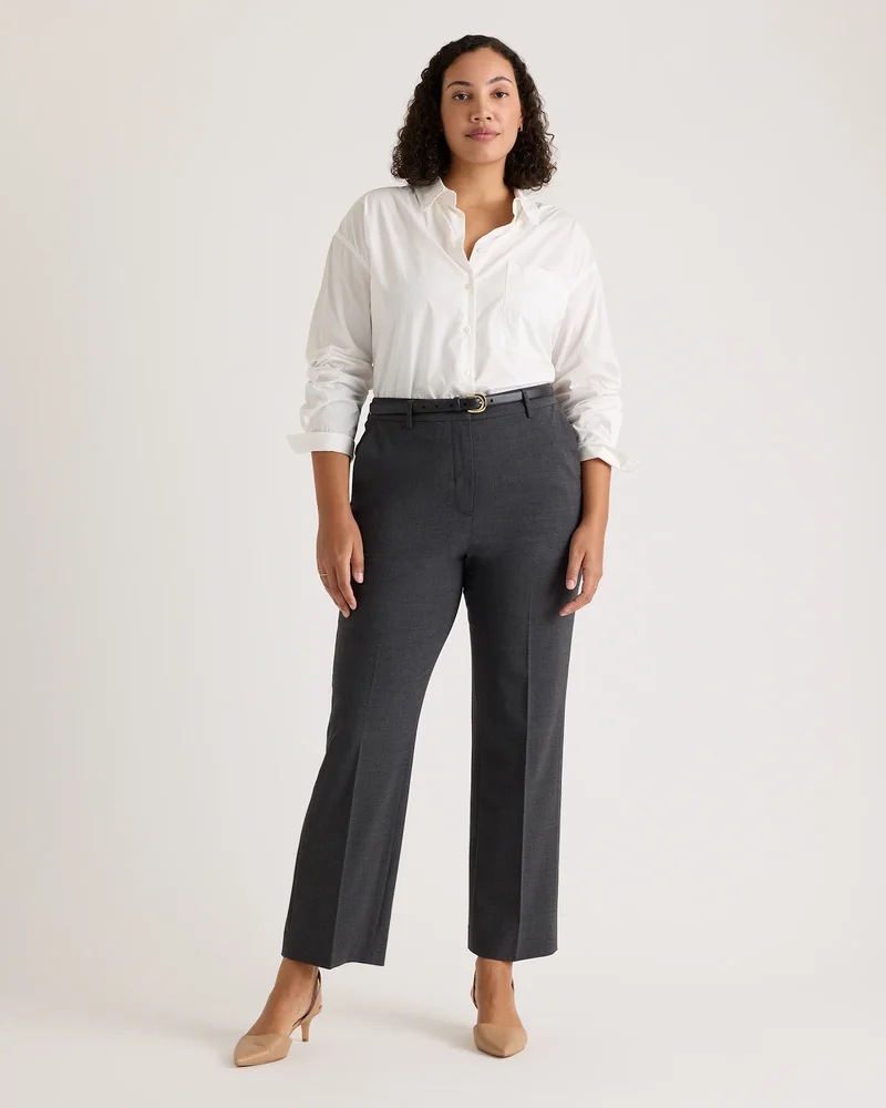 Italian Wool Straight Leg Pants