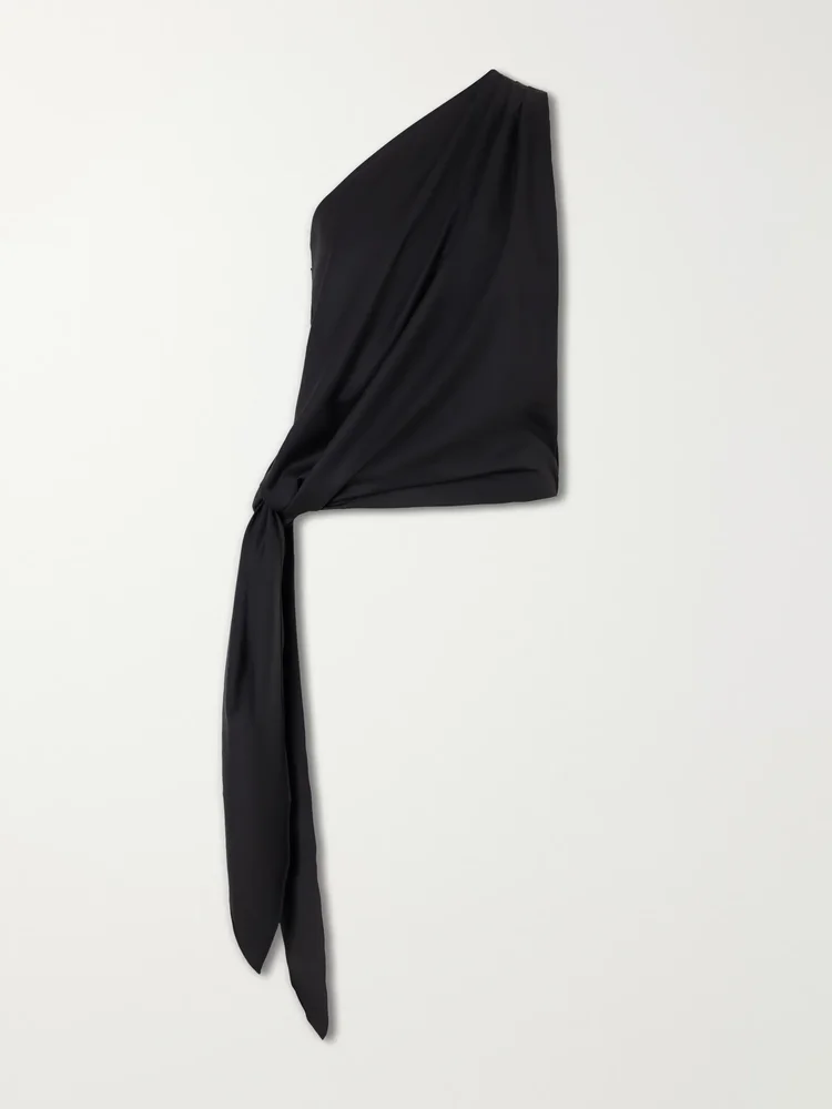 Ayla one-shoulder wool-blend blouse