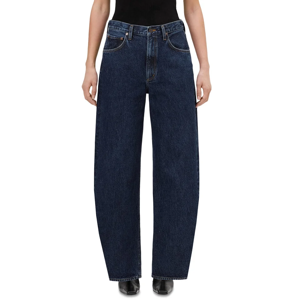 Low Curve High Rise Barrel Jeans in Pendulum