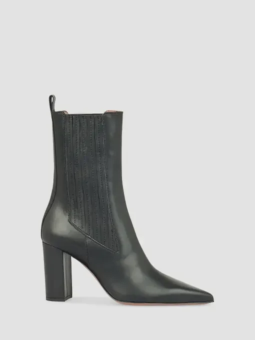 Anja 85MM Leather Ankle Boots
