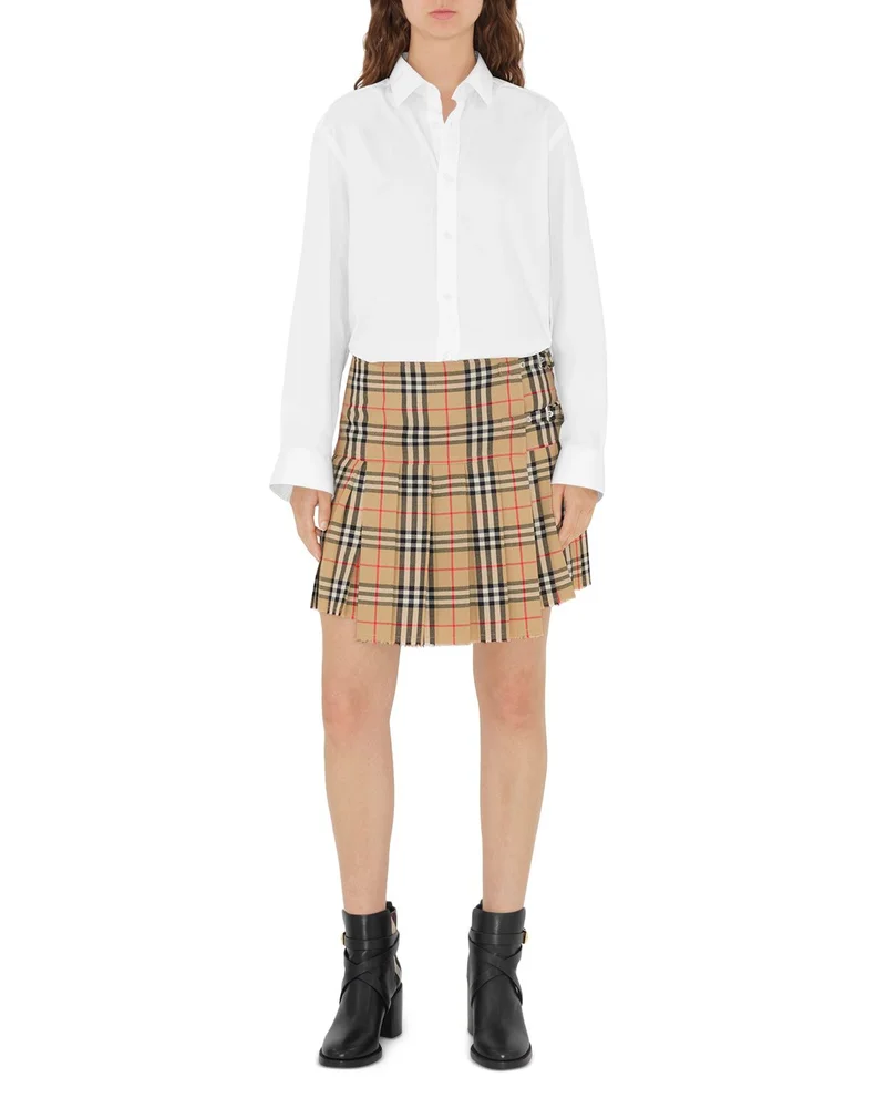 Zoe Pleated Check Wool Mini Kilt