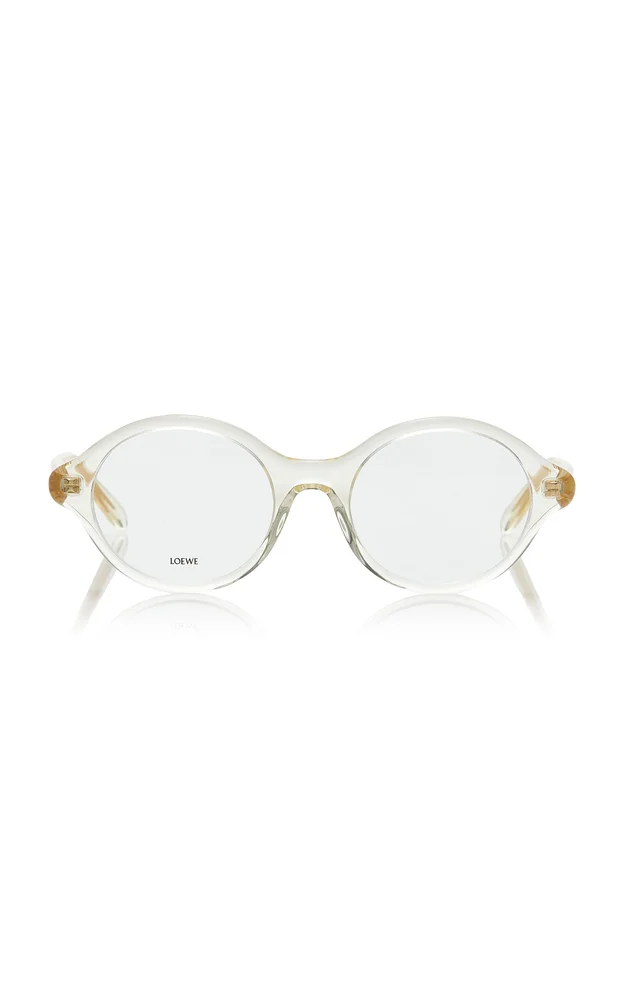 Epsilon Slim Round-Frame Acetate Glasses