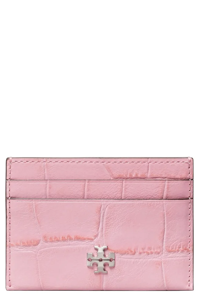 Charlie Croc Embossed Leather Card Case