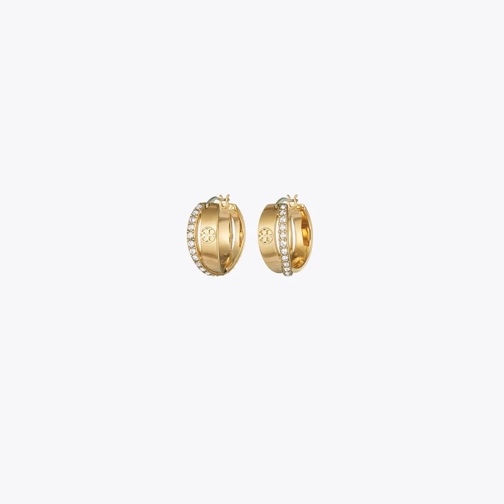 Icon Pavé Double Hoop Earring