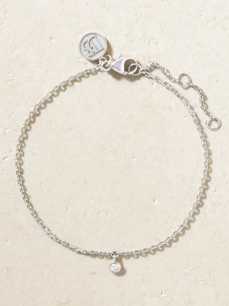 My First De Beers Clea 18-karat white gold diamond bracelet
