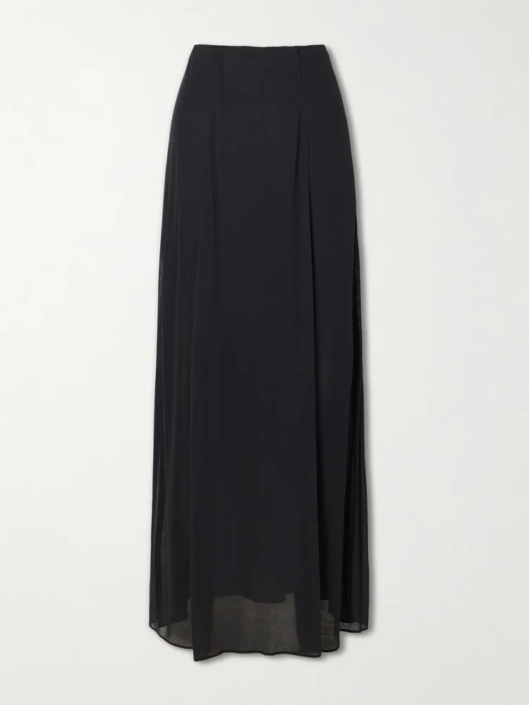 Cocoon cotton-voile maxi skirt