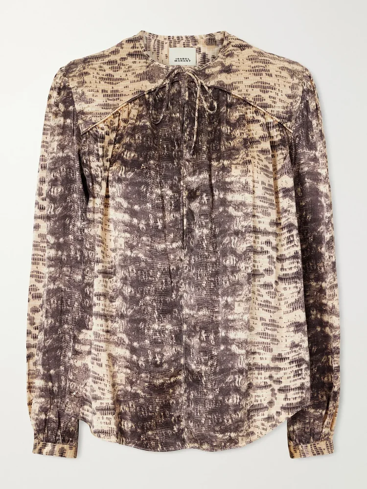 Laraya printed silk blouse