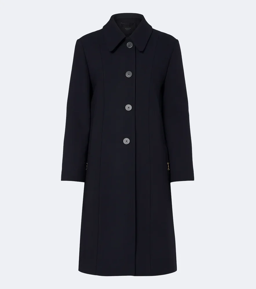 Horsebit wool coat