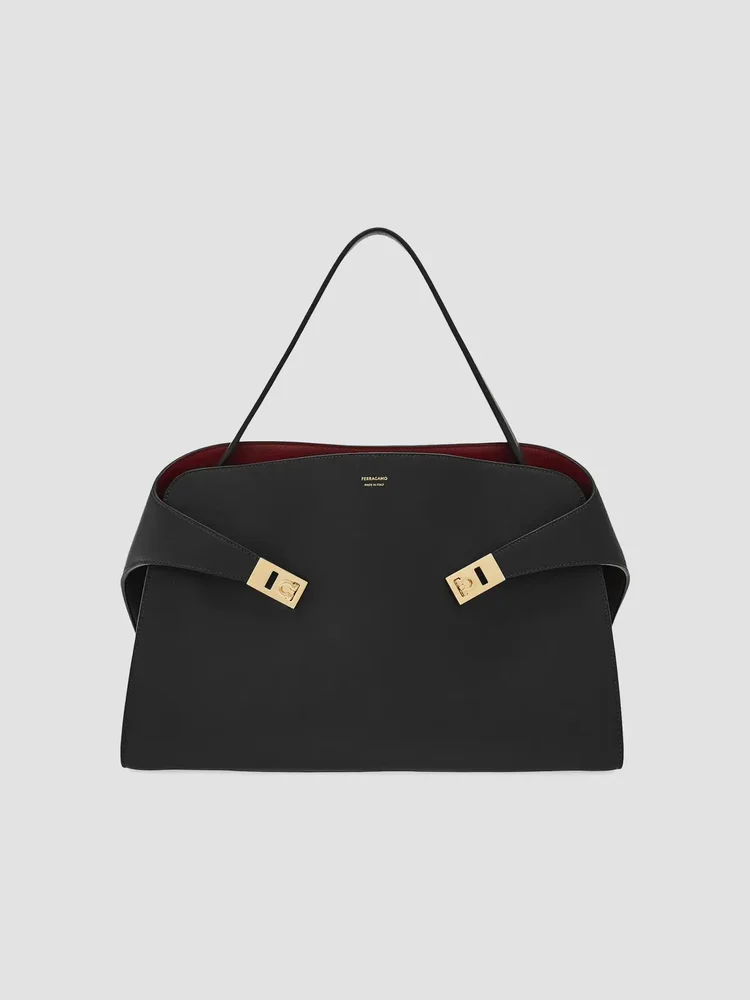 Hug Deconstructed Leather Top Handle Bag