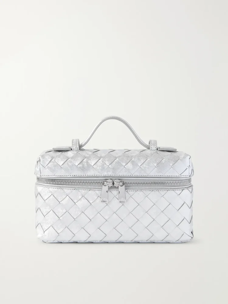 Bottega Veneta Bang Bang Intrecciato distressed metallic leather tote