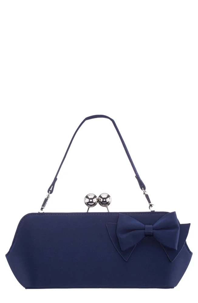 Kenji Bow Satin Clutch