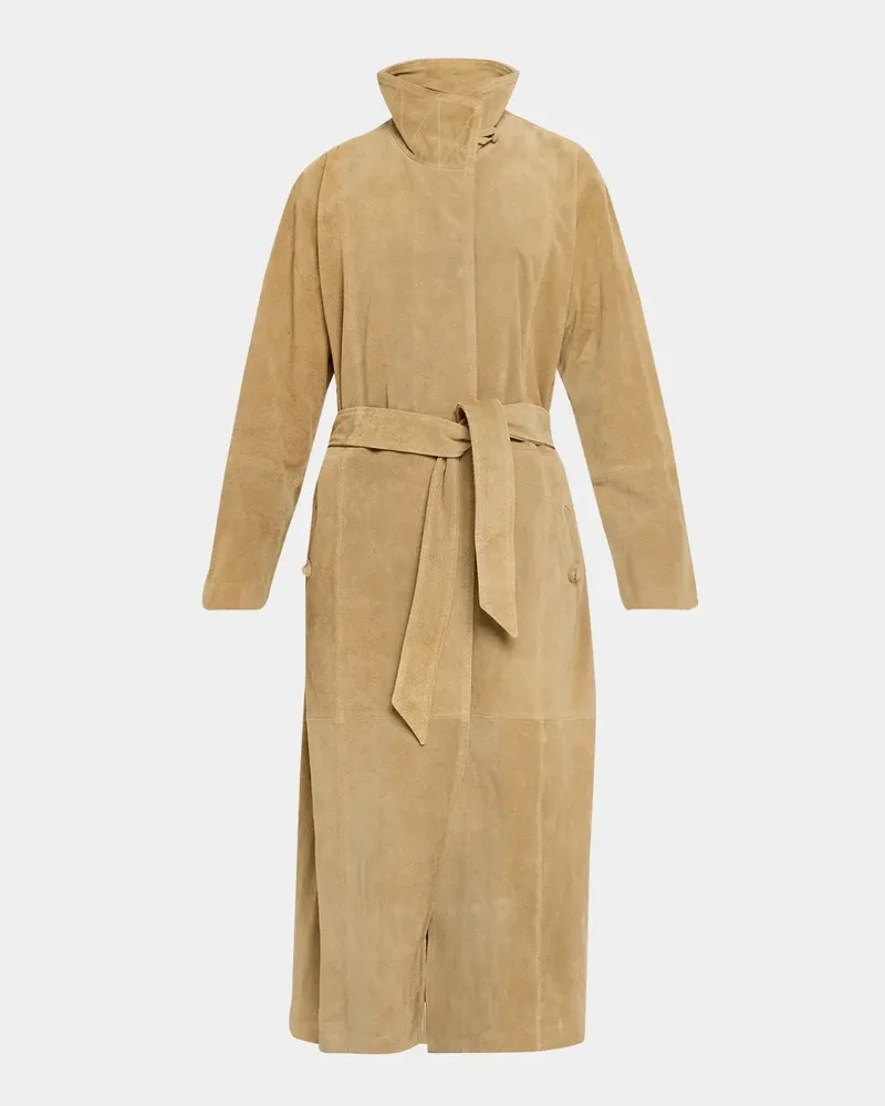 Marlene Suede Trench Coat