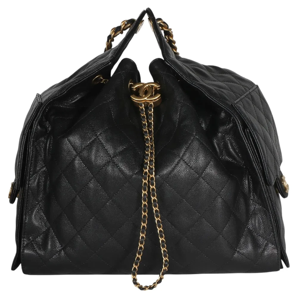 Pre-Owned 25 Medium Hobo Bag Black Quilted Caviar