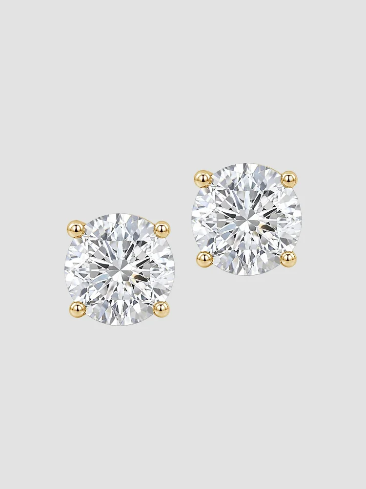 18K Gold & 1.00 TCW Lab-Grown Diamond Stud Earrings