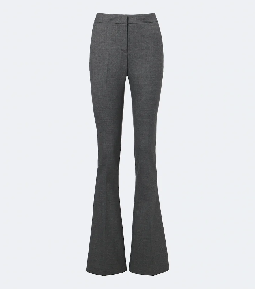 Mid-rise flared pants