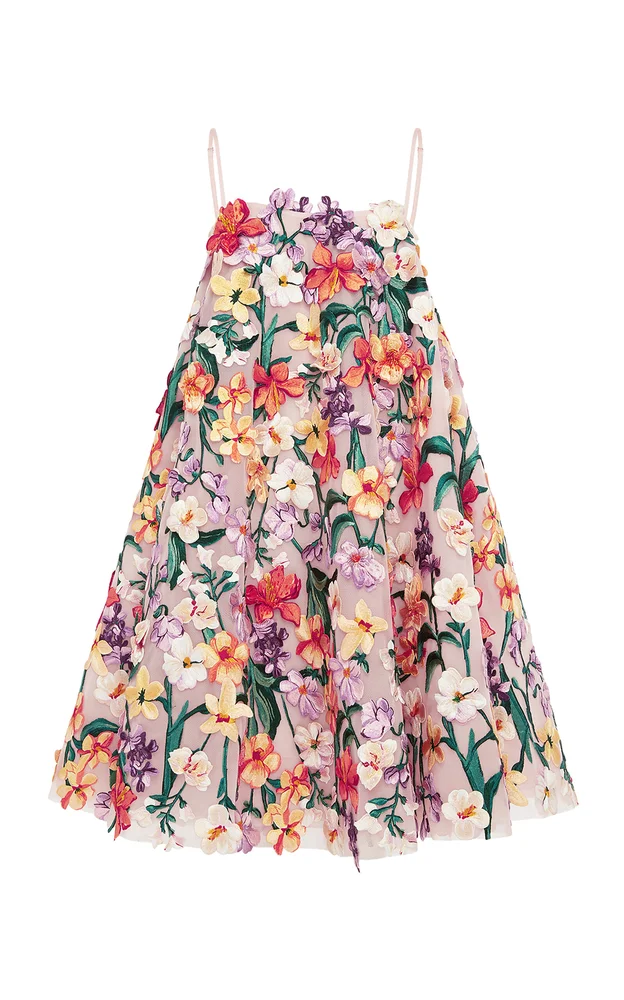 Marigold Hand-Embroidered Midi Dress
