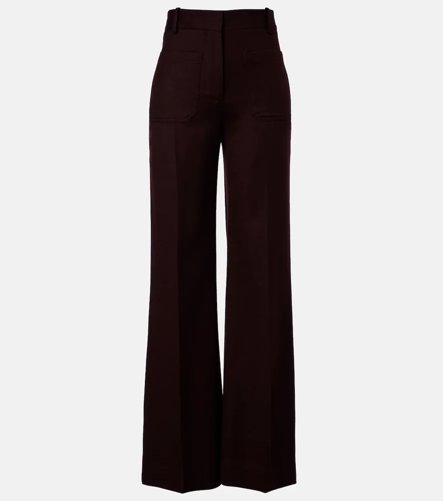 Alina virgin wool wide-leg pants
