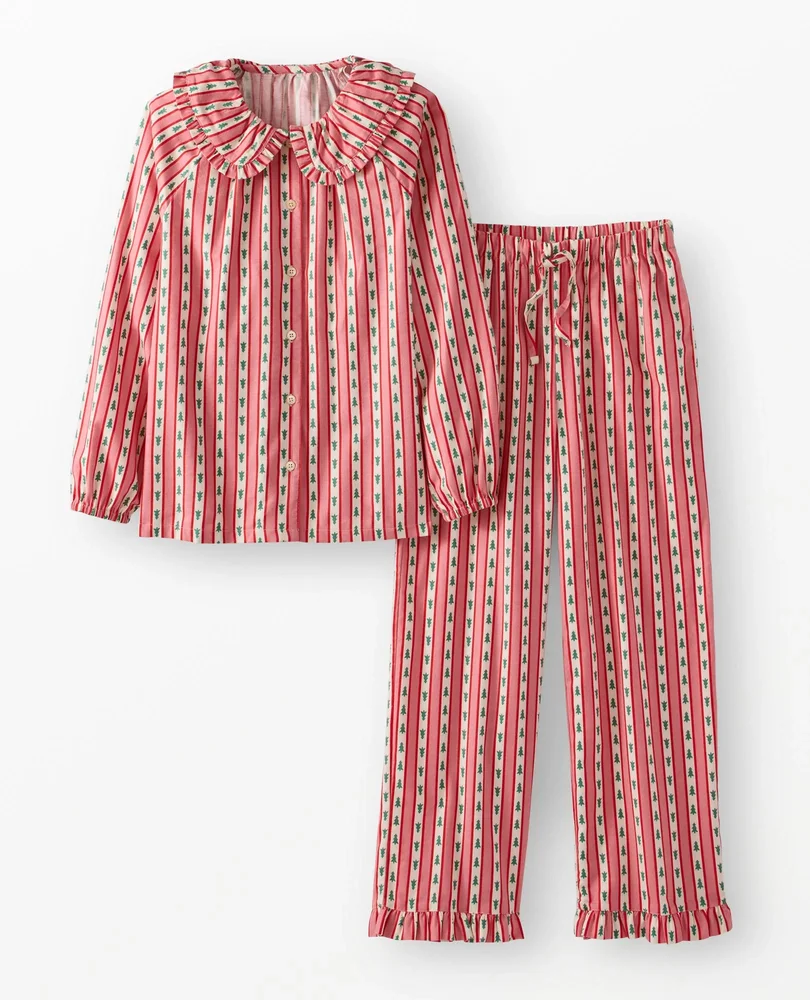 Women's Holiday HannaSoft Flannel Ruffle Pajama Set