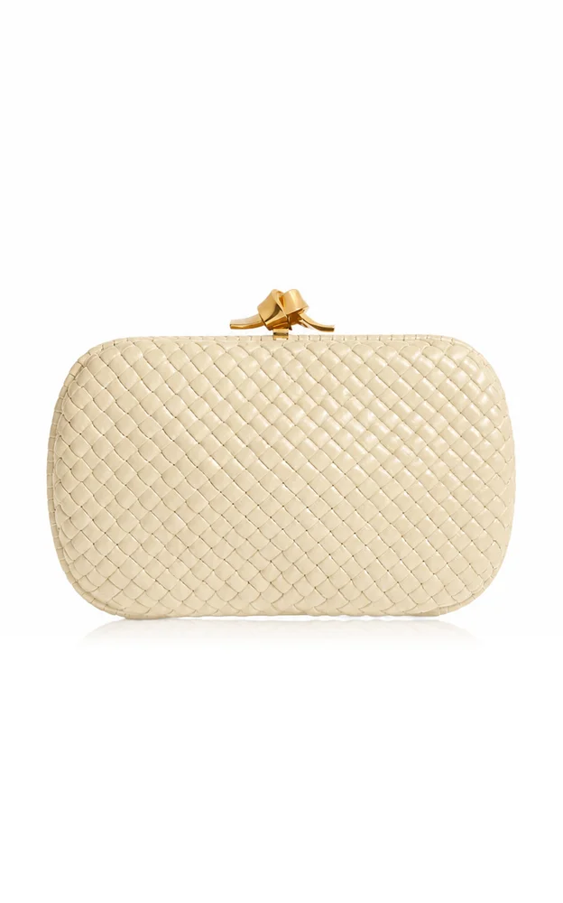 Soft Knot Intrecciato Leather Clutch