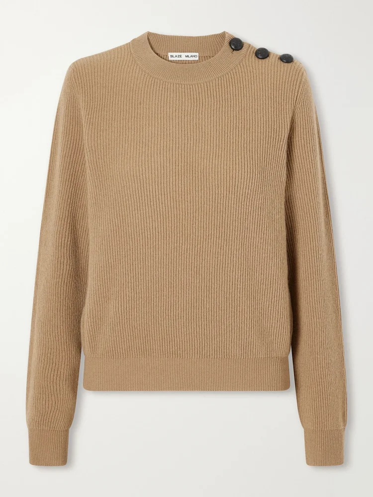 Racka ribbed wool and cashmere-blend sweater