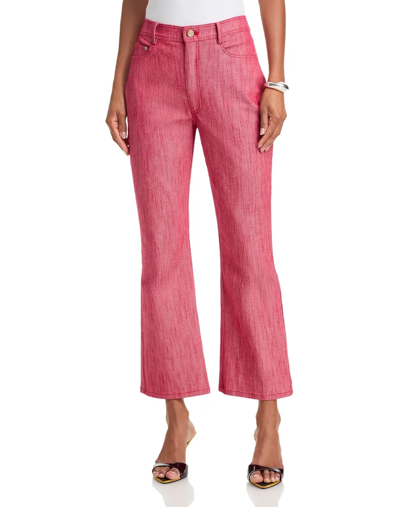 Colored Denim Stevie High Rise Ankle Jeans in Chilli Pepper