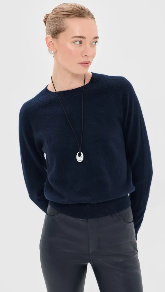 Long Sleeve Raglan Cashmere Sweater
