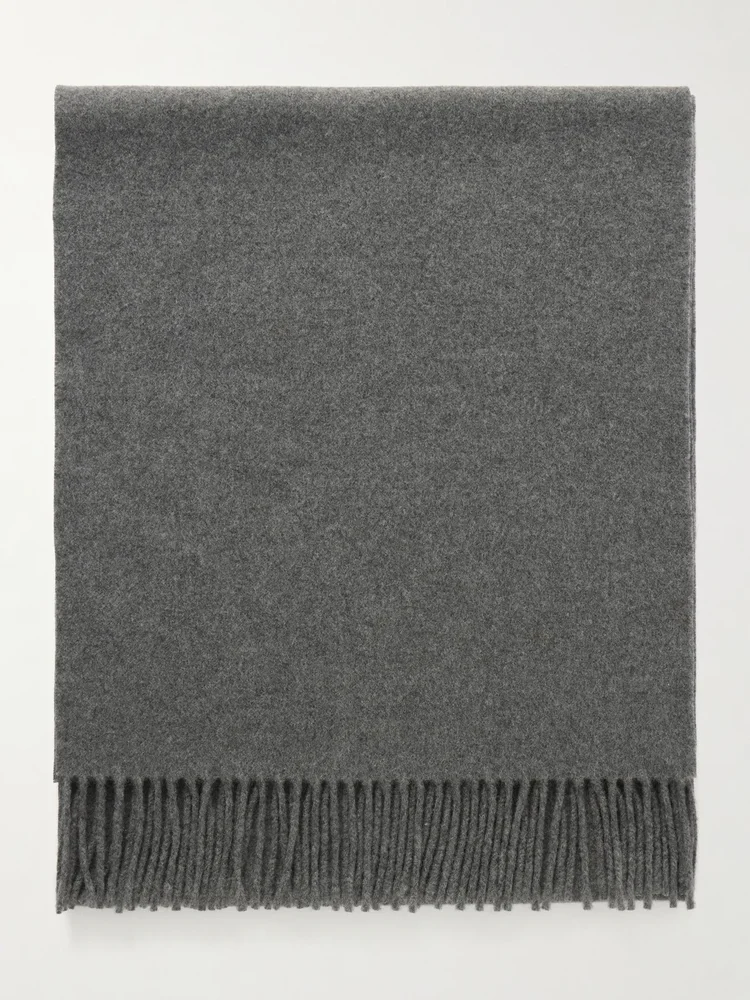 fringed cashmere scarf