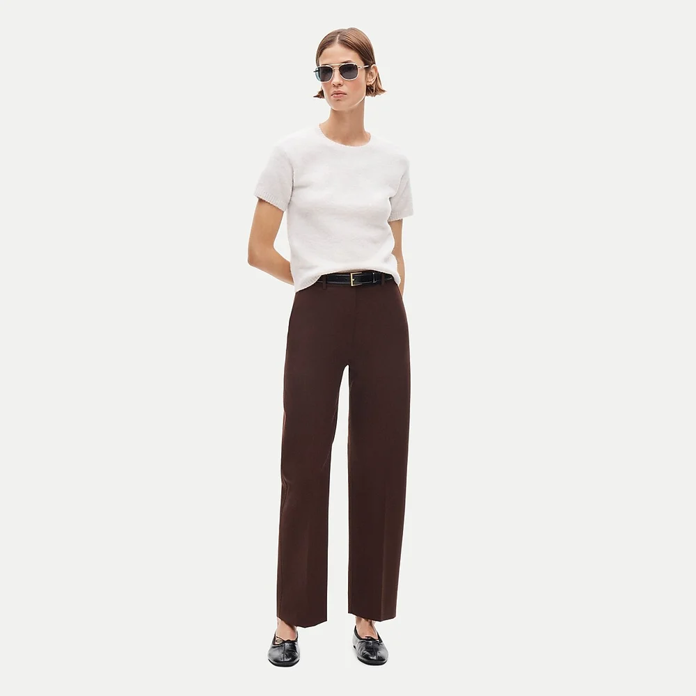 Tapered trouser pant in wool blend