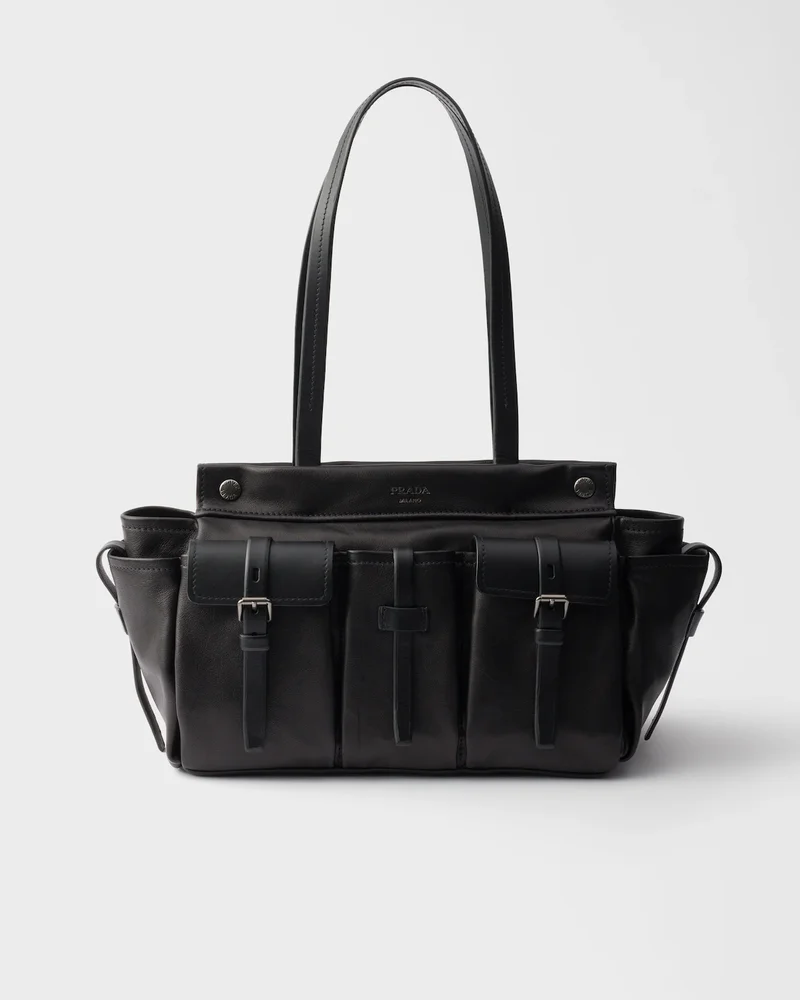 Prada Route large leather tote bag