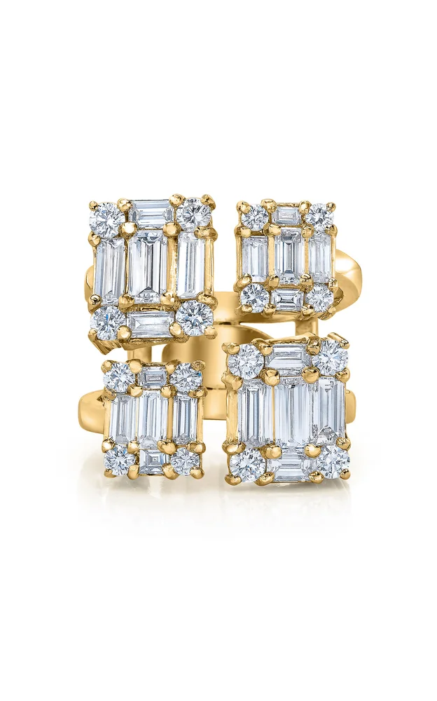 Clarity Quad 18K Gold Diamond Ring