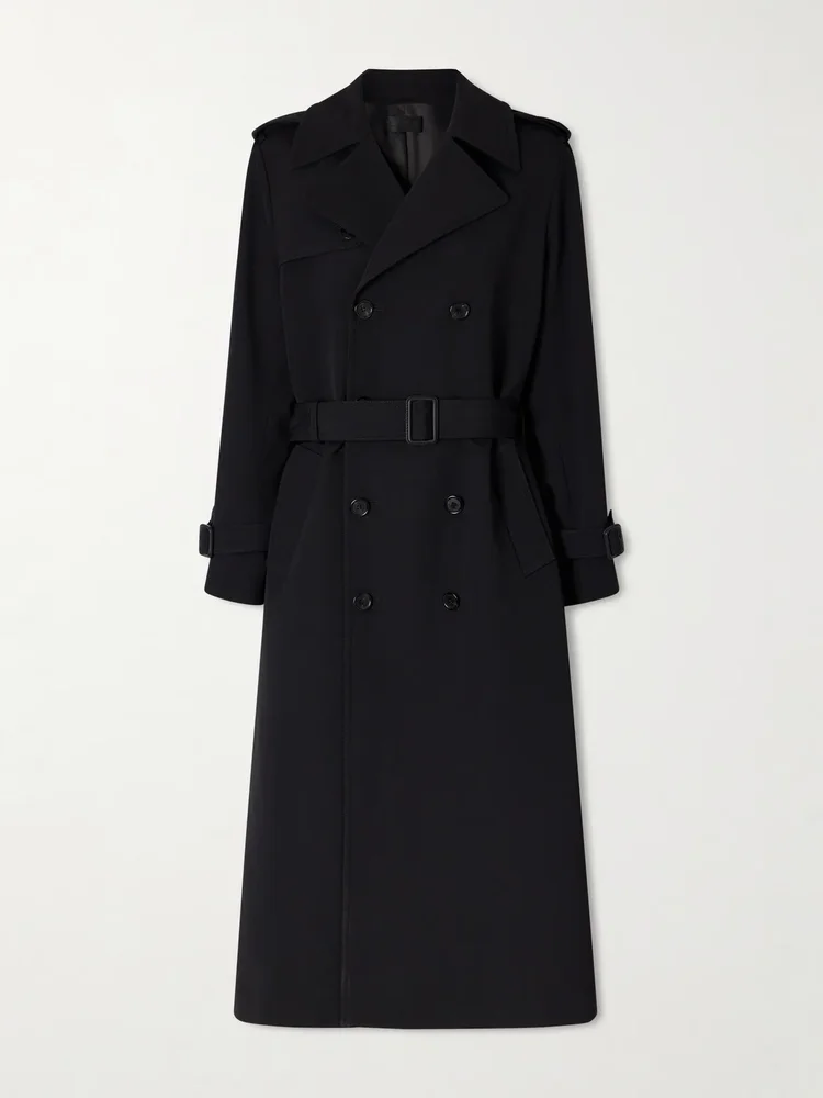 Marin wool-blend twill trench coat