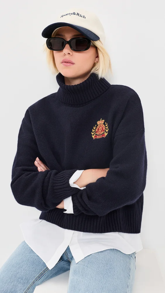 NY Crest Wool Turtleneck