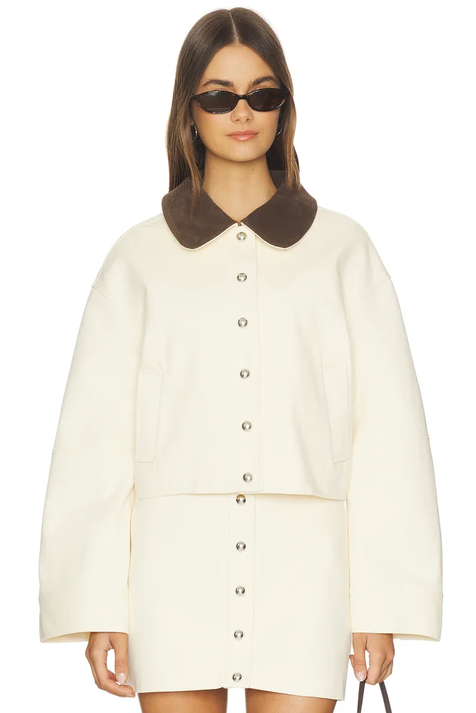 Ella Canvas Cropped Jacket
