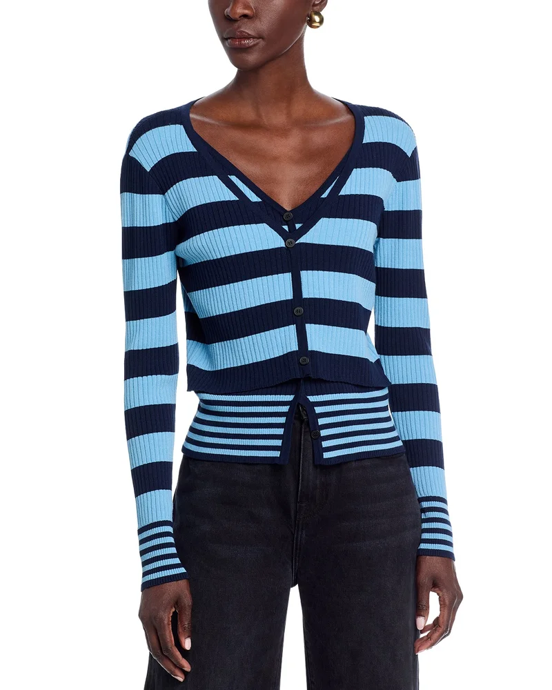 Stripe Long Sleeve Knit Top