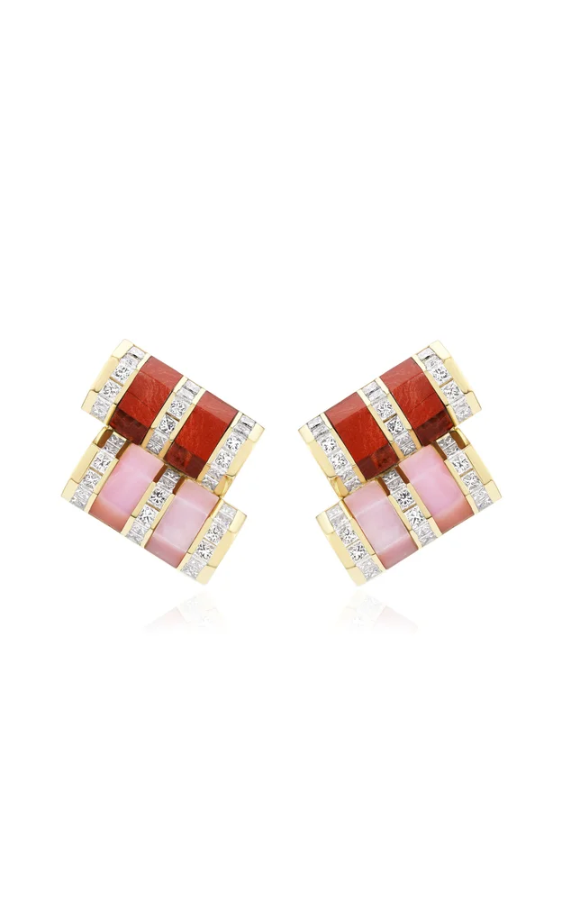 Stella Bar 18K Yellow Gold Multi-Stone Earrings