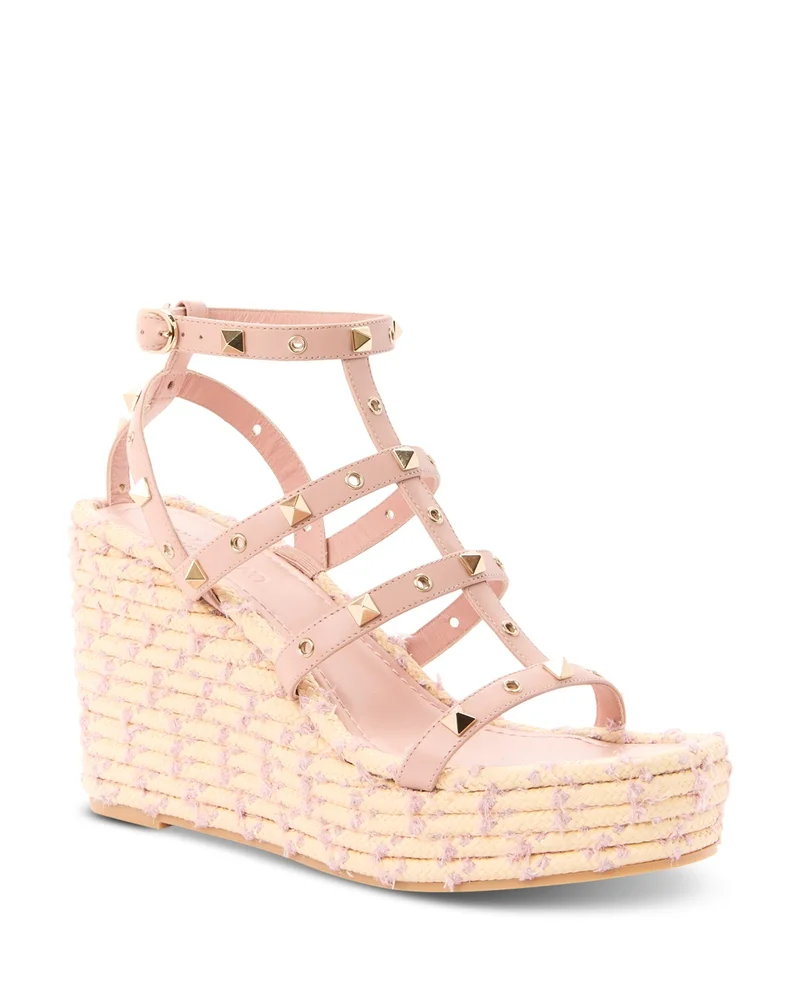 Rockstud Espadrille Wedge Sandals