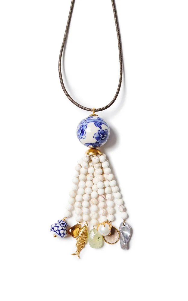 Delft Gold-Plated Multi-Stone Necklace