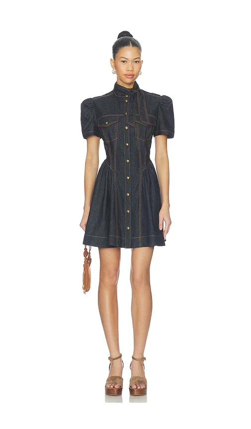 Denim Corset Mini Dress