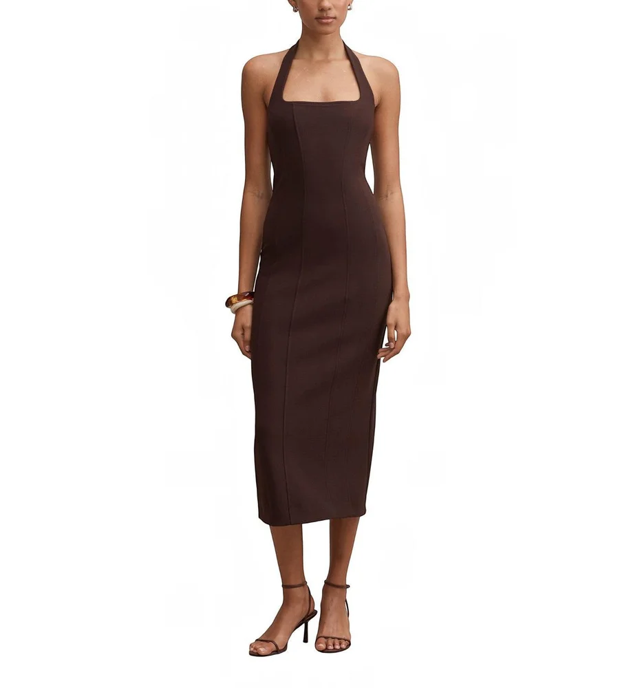 Gina Halter Neck Bodycon Midi Dress