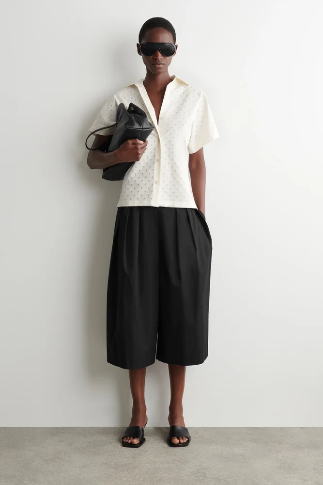 Polka-Dot Jacquard Cotton Shirt