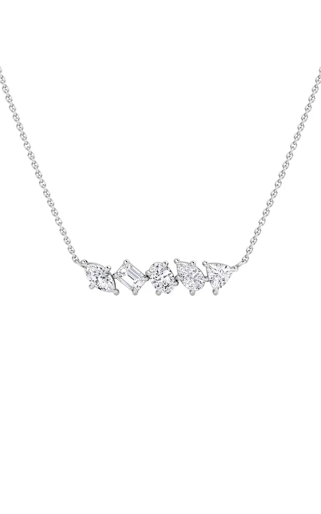14K White Gold Lab-Grown Diamond Constellation Necklace