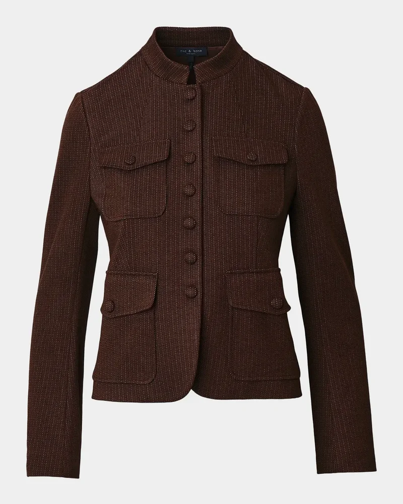 Mercer Printed Ponte Jacquard Blazer