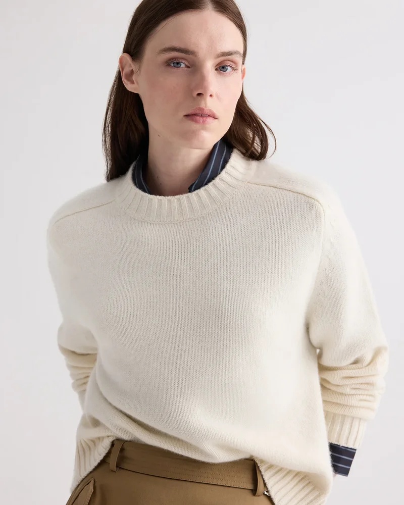 New Jill Crewneck Sweater in Italian Cashmere