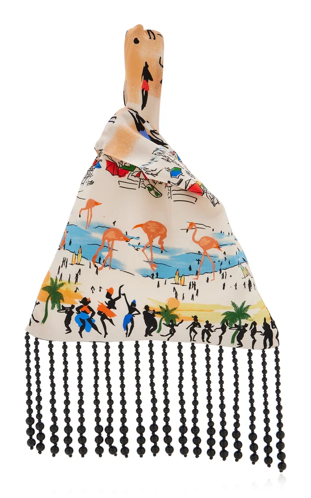 Rio-Print Silk Knot Bag