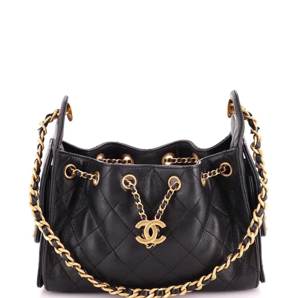 Pre-Owned 25 Mini Hobo Bag Quilted Caviar